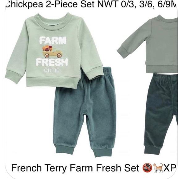 Chickpea 2-piece set velour - Picture 2 of 2